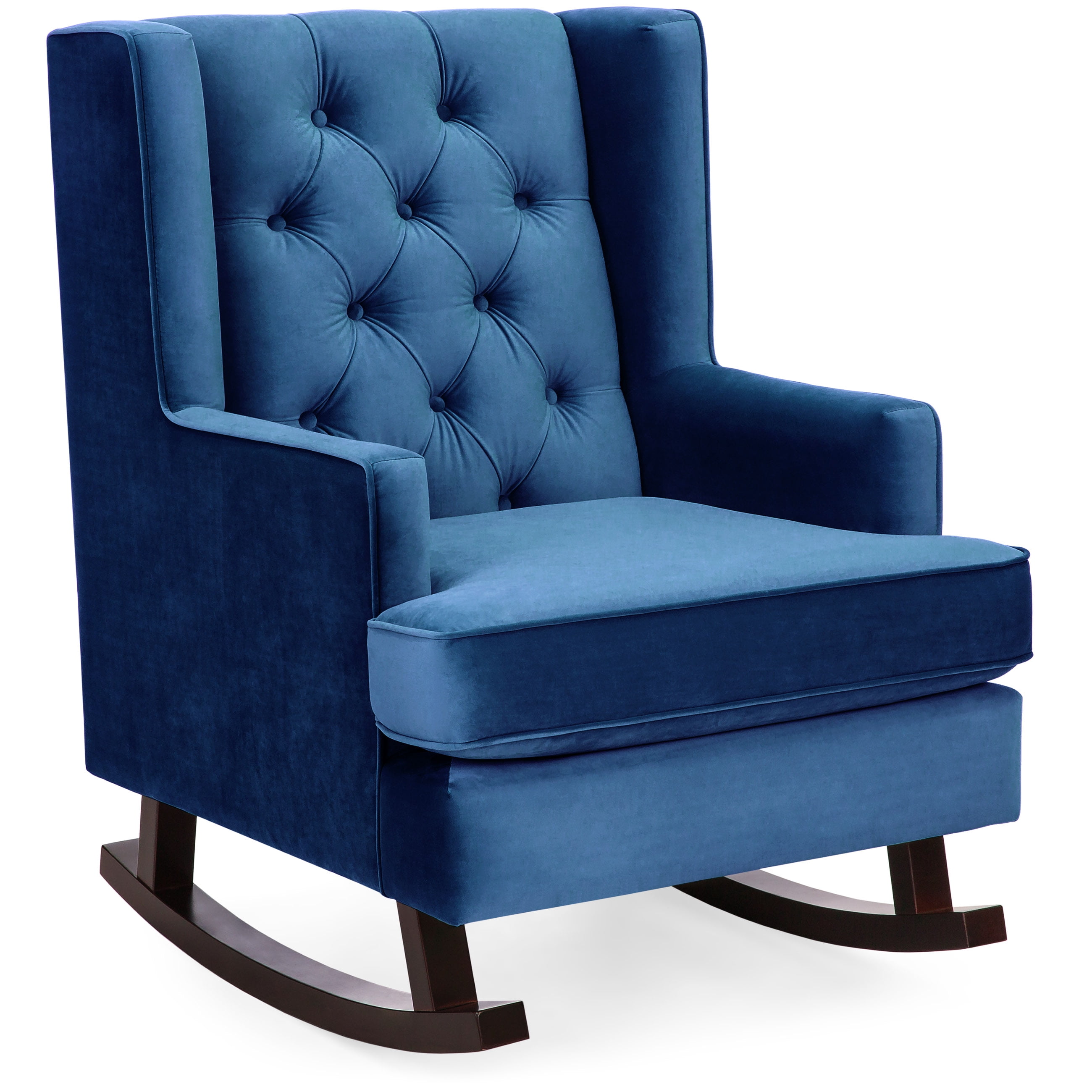 Best Choice Products Tufted Luxury Velvet Wingback Rocking Accent Chair