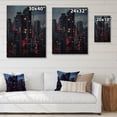 thumbnail image 4 of Designart "delicate City Nights I" Cityscapes Print on Natural Pine Wood, 4 of 5