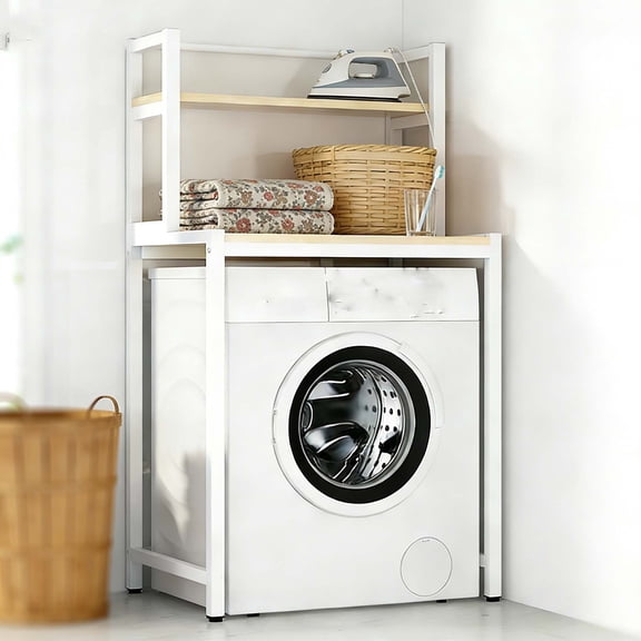 2/3 Tier Sturdy Over Washer and Dryer Shelves, Over the Washer and Dryer Storage Shelf Freestanding Laundry Shelves for Bathroom