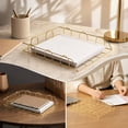 thumbnail image 4 of Metal Letter Tray Desktop Paper Organizer – Stackable A4 Letter Size Metal File Tray for Office Desk, Mail, Papers, Notebooks, 4 of 7