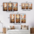thumbnail image 4 of Designart "Birch Woods Autumn VII" Floral Framed Wall Art Set Of 3 - Brown Tree Birch Frame Canvas Set For Living Room Decor, 4 of 6