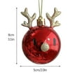 thumbnail image 2 of Christmas Ornaments, Christmas Tree Decorations, 2pc Plastic Hanging Deer Head Ornaments with Intricate Details, Easy to Hang, Versatile Holiday Decor for Trees, Wreaths, Garlands, Gift Boxed Set, 2 of 7