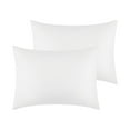 thumbnail image 1 of Juego de 2 fundas de almohada de satén con cierre de sobre para el hogar estándar blanco, 1 of 6