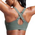 thumbnail image 1 of Sujetador deportivo CRZ YOGA Butterbreeze, cuello en V, acolchado, gris salvia, 1 of 5