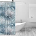 thumbnail image 2 of Shower Curtain, enchanted winter snowflake holly Waterproof Fabric Plastic Shower Curtain, Drying Fast Bathroom Curtain with 9 Buttonholes, Ruffle Shower Curtain 60x72in, 2 of 8