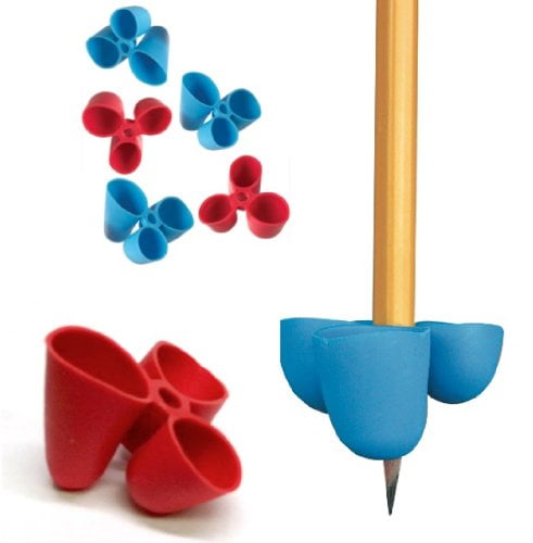 The Pencil Grip Writing CLAW for Pencils and Utensils, Large Size, 6 Count Blue/Red (TPG-21306)