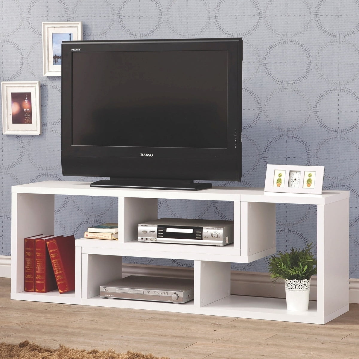 Convertible Tv Stand And Bookcase Open Storage Shelving For Tvs 40