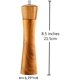 thumbnail image 2 of Molinillo de sal y pimienta de madera, molinillo de sal de madera manual, molinillo de pimienta recargable, 8,5 pulgadas (1 paquete) Namotu WRJM-235, 2 of 7
