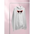thumbnail image 3 of Retro Red Heart Sunglasses Hoodie Women -Image by Shutterstock, Female Medium, 3 of 4
