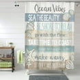 thumbnail image 3 of JOOCAR Beach Seashell Shower Curtain Ocean Coastal Nautical Bathroom Shower Curtains Beach Shower Curtain Waterproof Polyester Fabric 72 x 72 Inch, 3 of 6