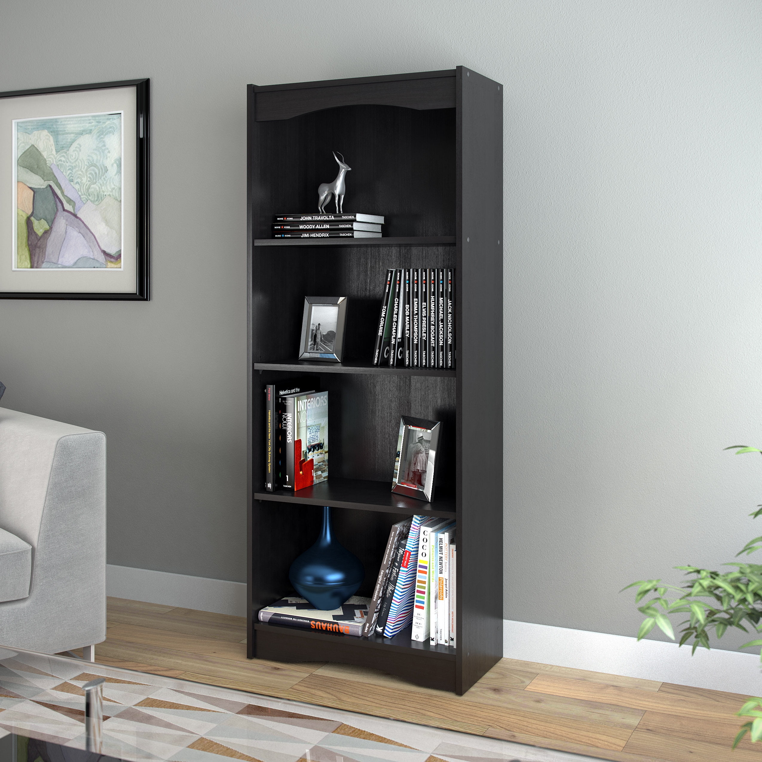 Tall Bookcase in White, 60