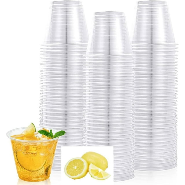 300Pcs 1oz Plastic Disposable Shot Glasses for Condiments, Wine, Food Samples - Perfect for Parties
