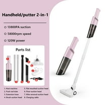 AuroraX Hand Held Handheld Vacuum Cleaner,Pet Hair Wet Dry for Hard Floor Portable Stick Vacuum,USB Charging Strong Suction(Pink)
