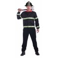 thumbnail image 1 of Men's Black Fireman Costume Coat Adult Fire Fighter Rescue Hero Halloween Std, 1 of 1
