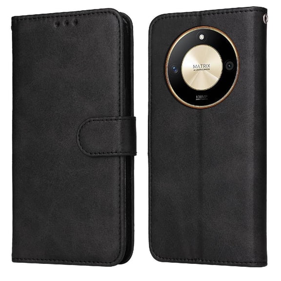 Wallet Phone Case for Honor X9B with Card Holder and Stand Function Black