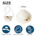 thumbnail image 2 of Sombrero de verano para mujer con circunferencia de 56-58 cm, sombrero de paja, sombrero de ala grande con protección solar, sombrero de playa y conjunto de bolsa de paja, 2 of 5
