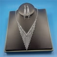 thumbnail image 4 of Juego De Collar Y Aretes De Moda Para Boda Y Fiesta, 4 of 5