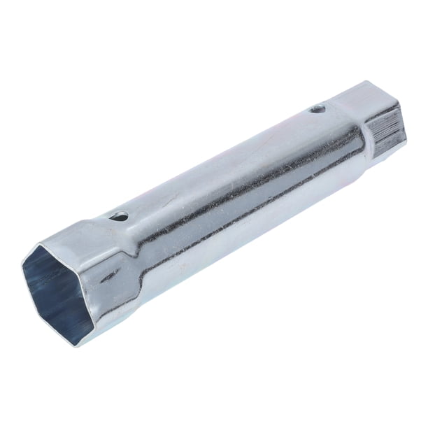 Unique Bargains 1 Pcs Llave de bujía duradera, llave de socket removedor 205x49mm tono plateado, acero de alto carbono hexagonal 34mm, 40mm para automóvil, motocicleta, cortacésped