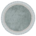 thumbnail image 2 of Safavieh Easy Care Dallas Solid Cotton Machine Washable Area Rug, Teal/Ivory, 4' x 4' Round, 2 of 8