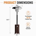 thumbnail image 2 of FOOWIN 50,000 BTU Patio Heater for Outdoor Use, Outdoor Heater with Round Table, Wheels, Protection System, Bronze, 2 of 10