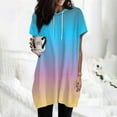 thumbnail image 2 of Seductiva Basic T Shirts for Women Summer Oversized Hoodies Casual Short Sleeve Shirts Fashion Tunic Tops Pullover Women with Pockets Comfy Casual Vacation Workout Clothes Beach Vacation Clothes, 2 of 5