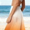 thumbnail image 2 of OGLCCG Women's Cover Up Pants See Through Sheer Mesh Chiffon Boho Beach Pants Gradient Color Wide Leg Flowy Long Palazzo Pant,XL, 2 of 7
