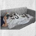 thumbnail image 6 of Keep Calm Soft Flannel Fleece Throw Blanket, Play Baseball Phrase Sports Theme with the Ball Monochrome Pictogram, Cozy Plush for Indoor and Outdoor Use, 70" x 90", Black White, by Ambesonne, 6 of 6