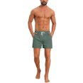 thumbnail image 2 of INSPIRE CHIC Men's Summer Elastic Waist Solid Board Shorts with Pockets 30 Olive Green, 2 of 4
