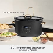 Thyme & Table 6QT Programmable Slow Cooker, Slate Grey