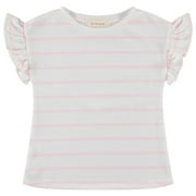 BTween Girls 6-Pack Casual Outfit Bundle with Ruffle Sleeve Tees, Peplum Tank Top, Skirt, Dolphin and Biker Shorts