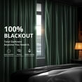 thumbnail image 3 of Half Price Drapes Signature Blackforest Green Velvet Blackout Curtains (1 Panel), 50WX 120L, 3 of 11