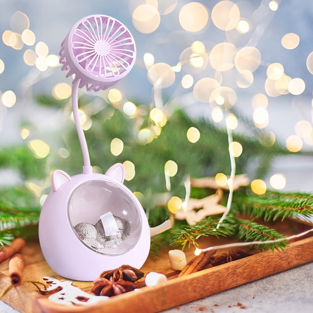 Dvkptbk Portable Night Small Fan, Desktop Fan, Night, Mini Fan for Room Office Bedroom Camping
