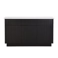 thumbnail image 2 of Benjara BM309473 58 in. Jerry Faux Marble Top Sideboard Buffet Console, Black & White, 2 of 5