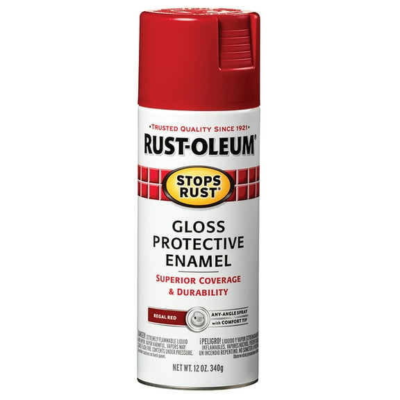 24-Pack of 12 oz Rust-Oleum Brands 7765830 Regal Red Stops Rust Protective Enamel Spray Paint, Gloss