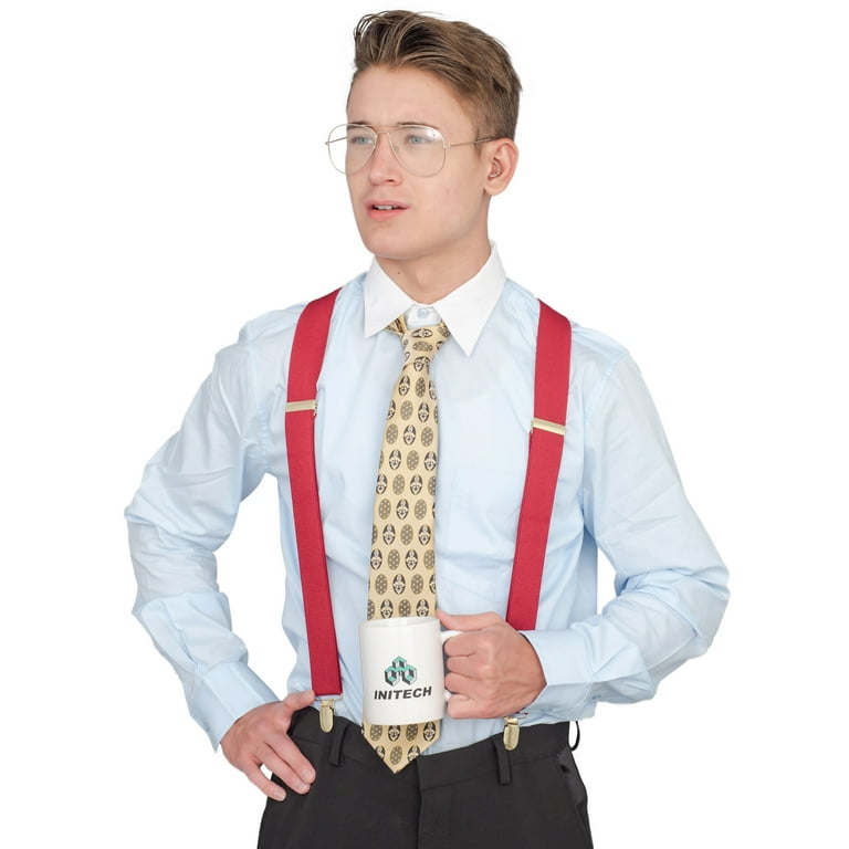 bill lumbergh dress shirt Adult Halloween Costume Lumbergh Mmmk Office Boss Shirt Combo Set