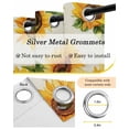 thumbnail image 6 of Retro Sunflower Blackout Curtains 54 Inches Long, Farmhouse Flowers 2 Panels, Thermal Insulated Room Darkening Drapes with Grommets, 42W x 54L Each Panel, 6 of 9