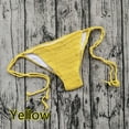 thumbnail image 6 of HOWPAY Women Bikini Bottoms Moderate Coverage High Cut Crochet Basic Swim Briefs Stretchy Mid Waisted Solid Color Beach Pool Swimsuit Bottoms Yellow S, 6 of 6