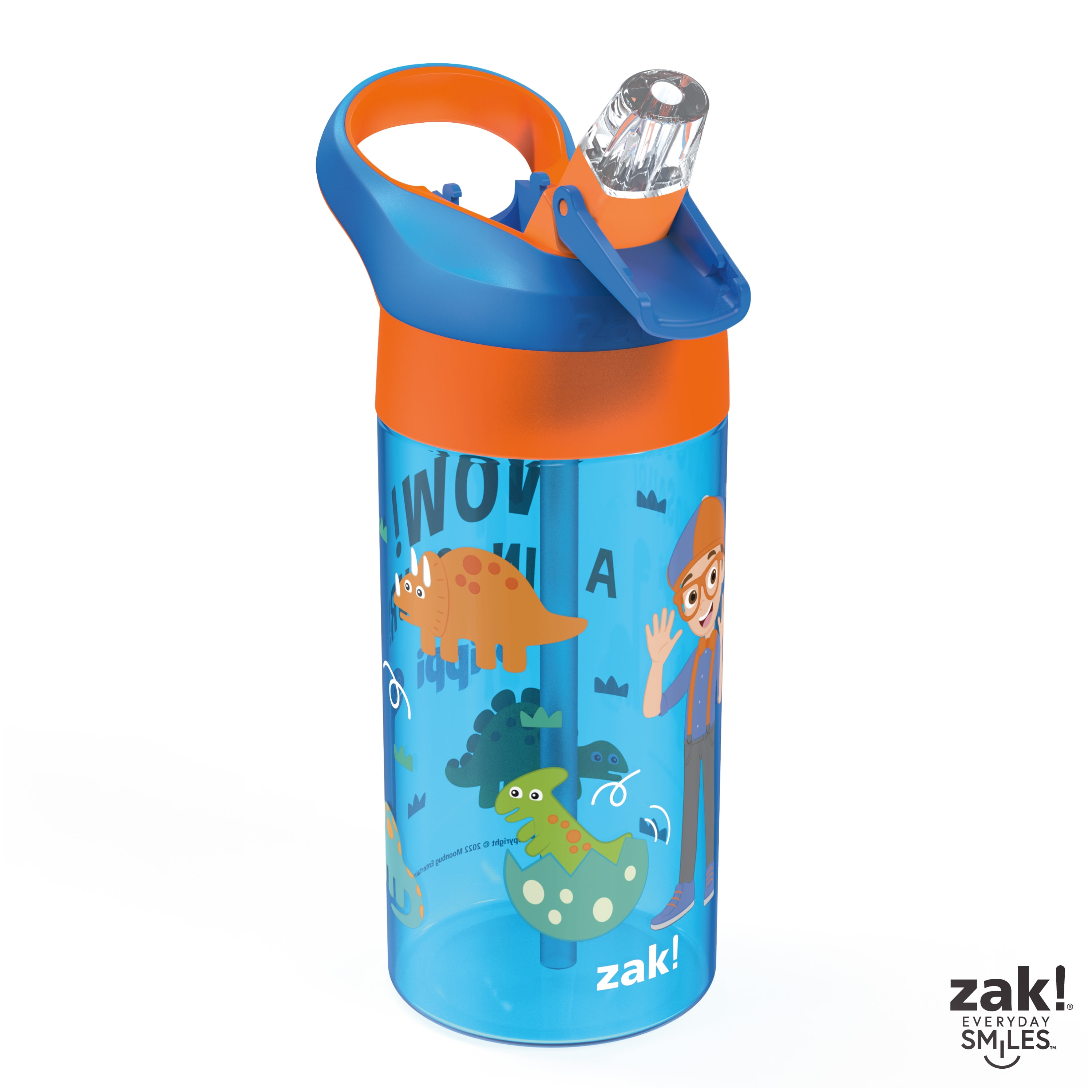 Blippi Kids Leak Proof Water Bottle with Push Button Lid and Spout - 17.5  Ounces —