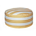 thumbnail image 1 of Boston Extérieur Cabana Stripe Pouf Pouf Jaune 22 X 22, 1 of 3