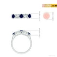 thumbnail image 5 of ANGARA Lab Grown Half Eternity 5 Stone Sapphire & Lab Diamond Wedding Ring for Women in 925 Sterling Silver (Size-3.8mm) | Anniversary, Jewelry Gift for Women | Lab-Grown Blue Sapphire Ring, 5 of 8