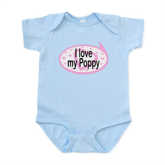 CafePress - I Love My Poppy Baby/Toddler Onesie - Baby Light Bodysuit, Size Newborn - 24 Months