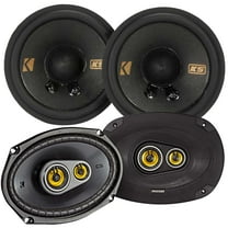 Kicker CSC6934 CS-Series 6x9" 3-Way Speaker Bundled with KSC2704 2.75" Mid-range Speaker