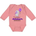 thumbnail image 3 of Inktastic I Support Alzheimer's Awareness Elephant with Purple Balloon Boys or Girls Long Sleeve Baby Bodysuit, 3 of 5