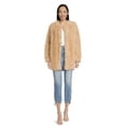 thumbnail image 2 of No Boundaries Juniors' Long Faux Fur Jacket, Size XS-XXXL, 2 of 5