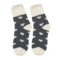 thumbnail image 2 of Eoperou 1 Pair Women Socks Fuzzy Fluffy Thickened Stretchy Super Soft Keep Warm Coral Fleece Love Heart Autumn Winter Floor Sleeping Socks for Daily Wear, 2 of 8