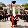 thumbnail image 6 of 4 Piece Graduation Themed Porch Goose Outfits With Gown Cap Glasses And Diploma Scroll For 19-23 Inch Statues Graduation Season Front Porch Decor, 6 of 7