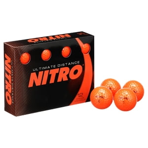 Nitro Golf Ultimate Distance Golf Balls 12-Pack Orange
