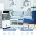 32" Mobile Evaporative Air Cooler, 3In1 Ice Cooling Fan Water Conditioner Humidifier