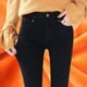 thumbnail image 3 of Puntoco, pantalones vaqueros de moda para mujer, pantalones vaqueros rasgados sólidos cálidos de invierno, pantalones de talla grande Puntoco Puntoco-474, 3 of 9