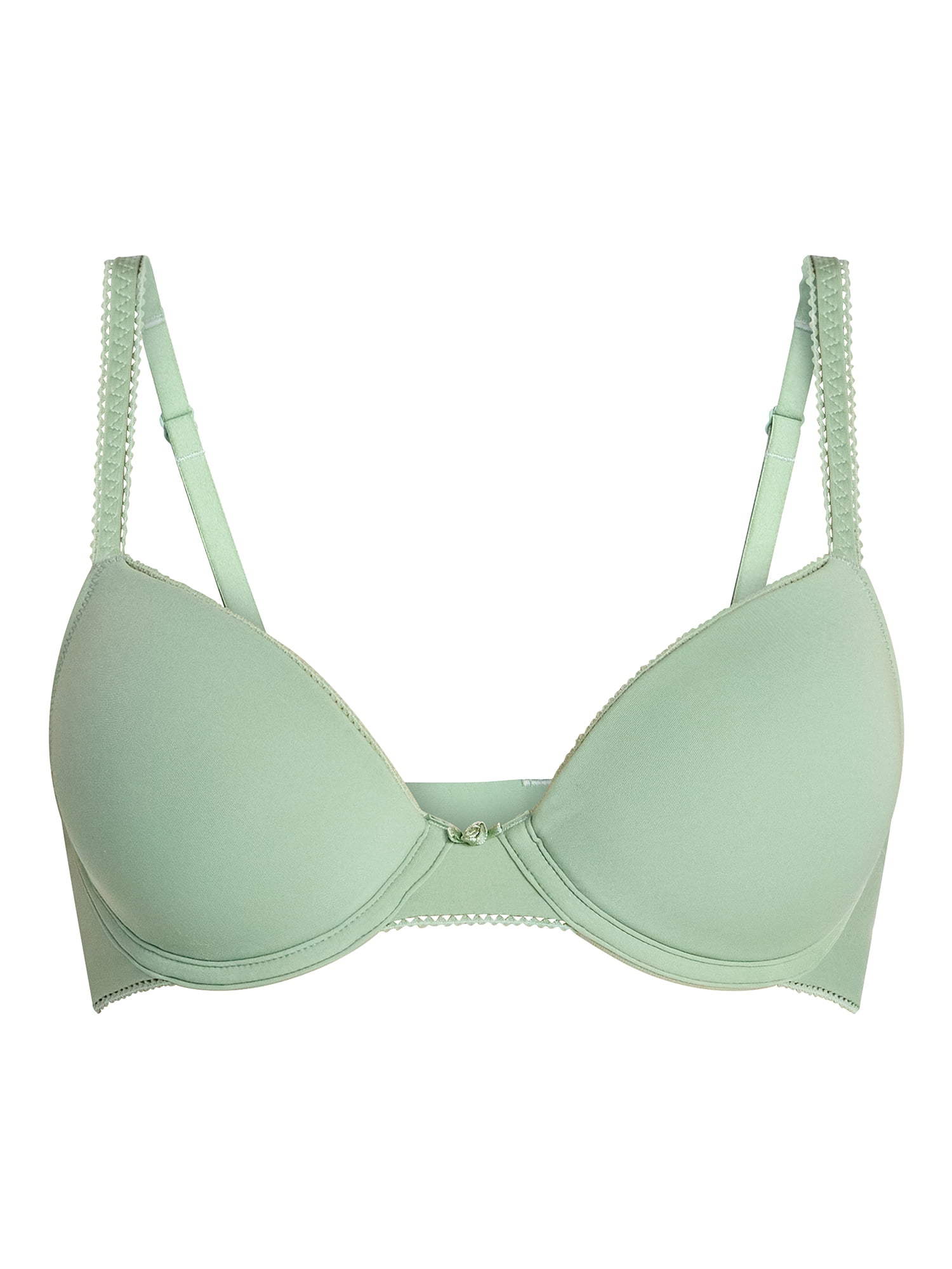 No Boundaries Micro Lightly Lined Demi T-Shirt Bra, Women's 32B-40DD